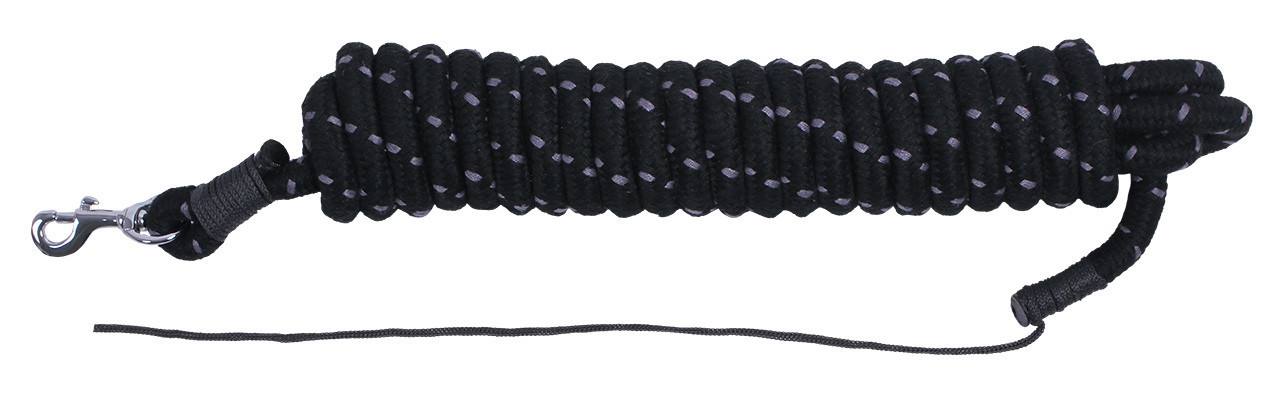 Lesă pentru dresaj natural 6.8 m, negru