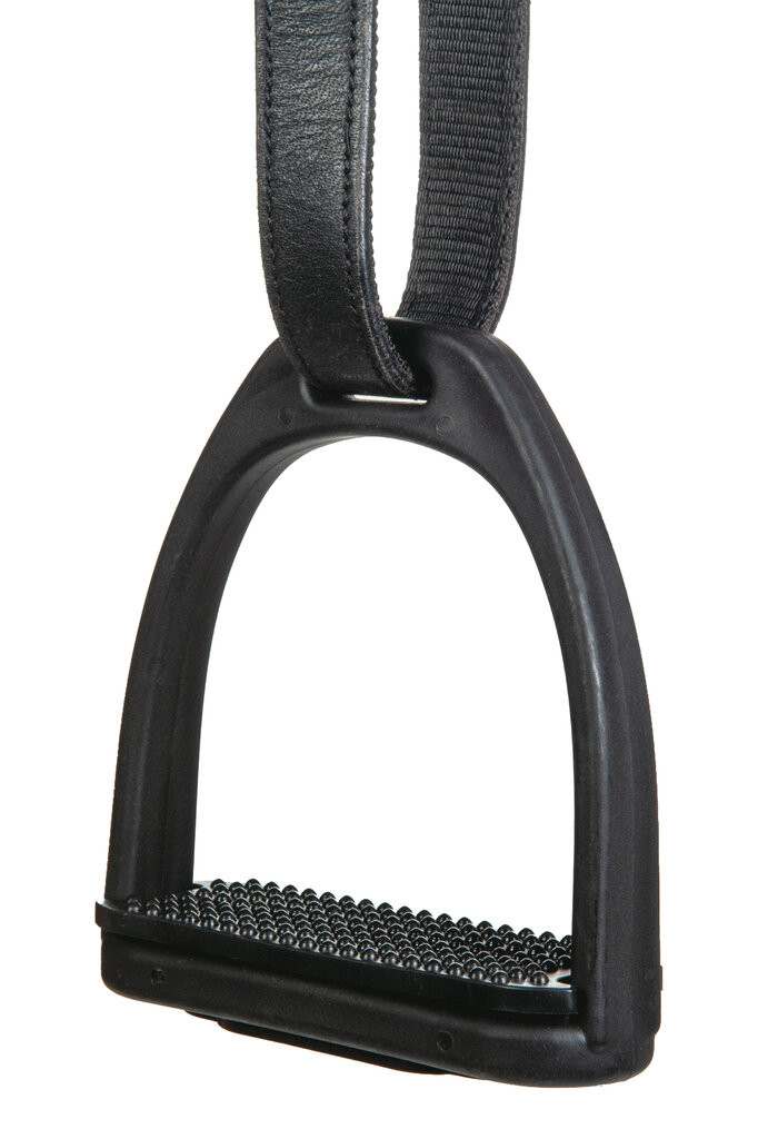 Scarita echitatie din plastic HKM, negru, 12 cm