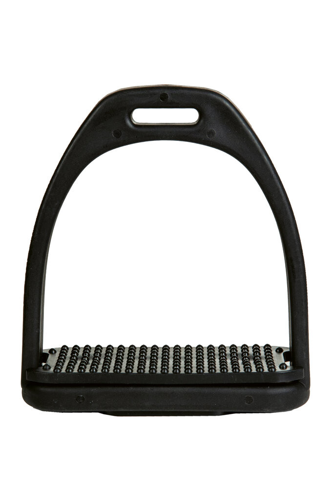 Scarita echitatie din plastic HKM, negru, 12 cm
