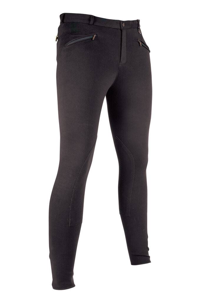 Pantalon de echitatie barbat Basic, negru, 44