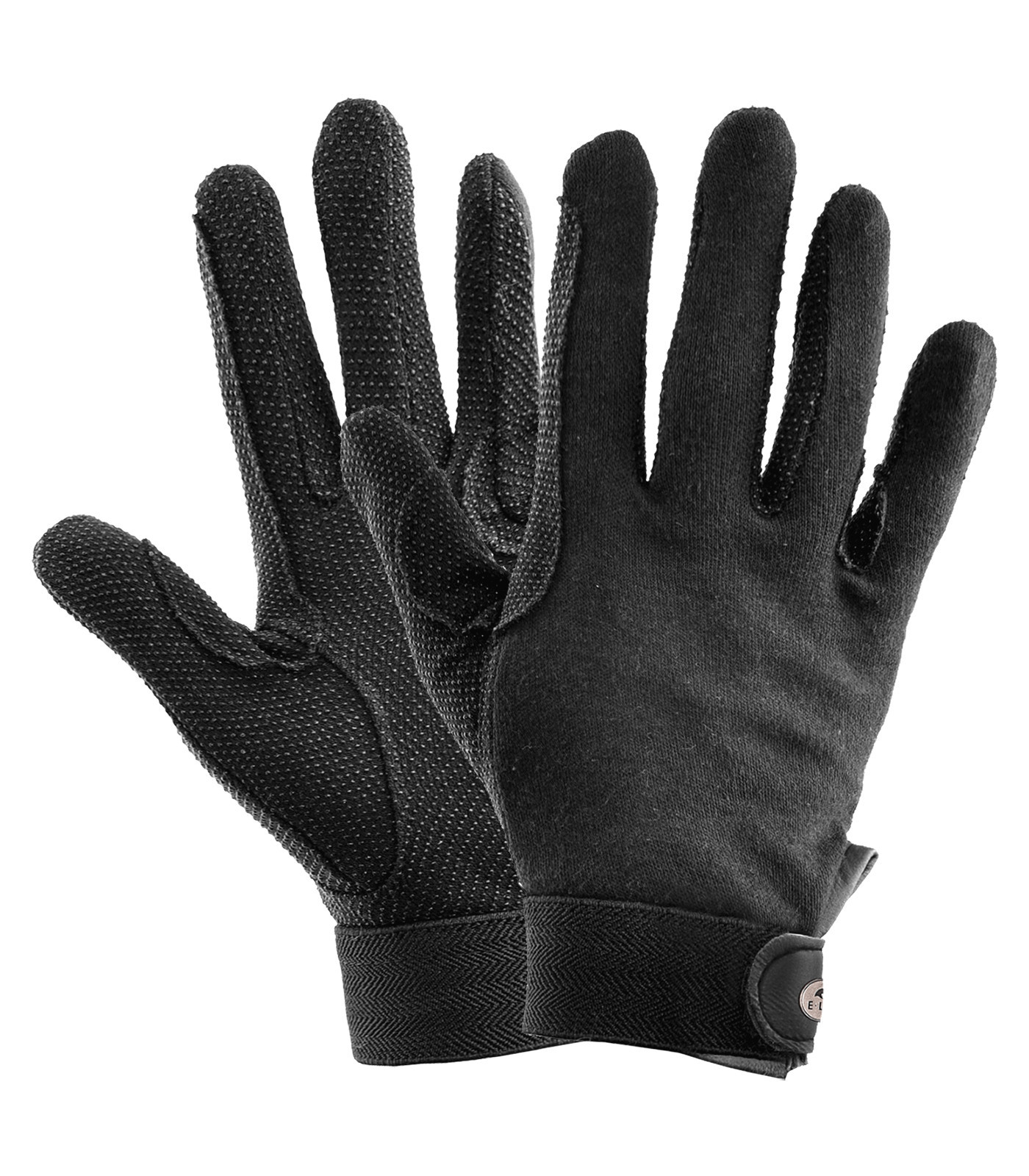 Manusi de echitatie Picot, negru, 4-6 ani