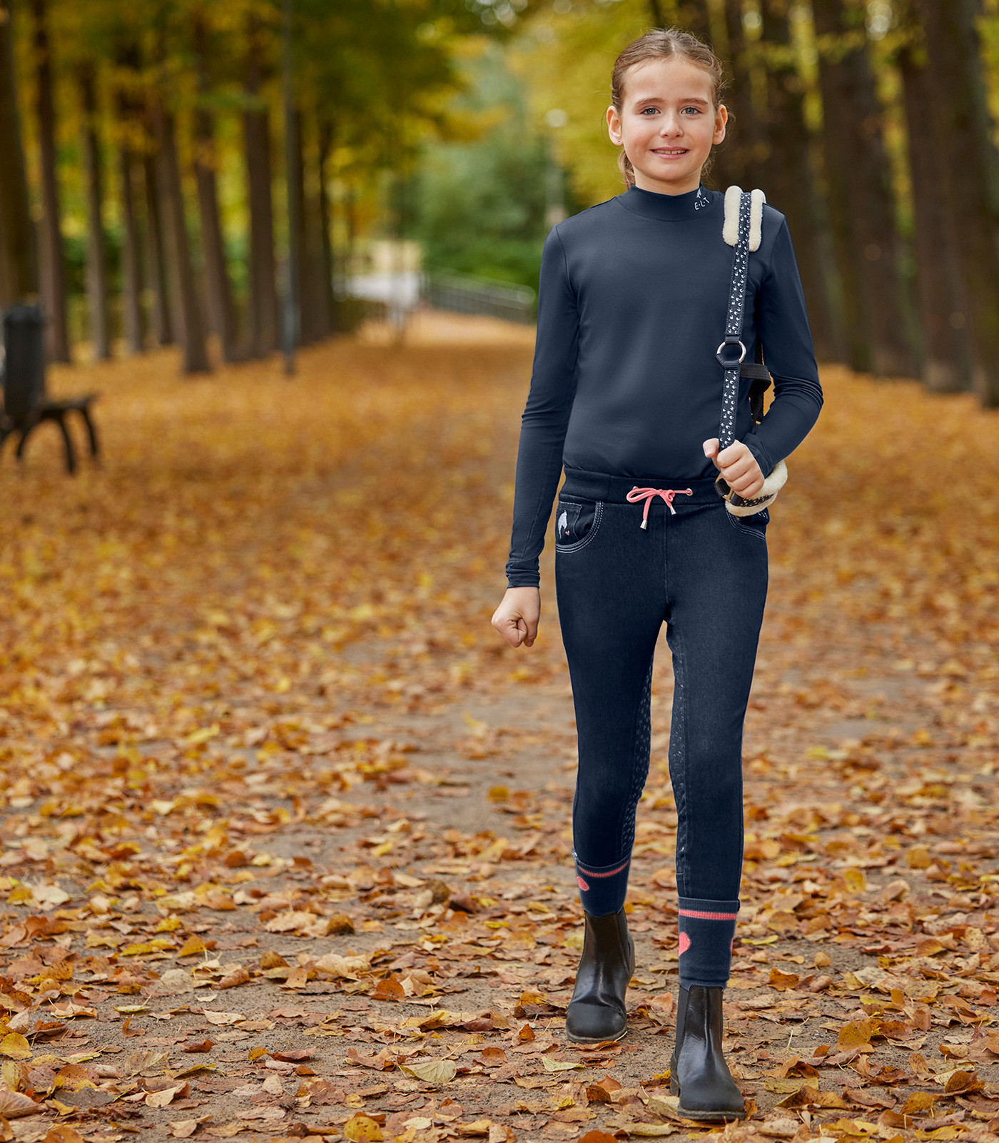 Leggings tip jeans Lucky Lia pentru copii, 128