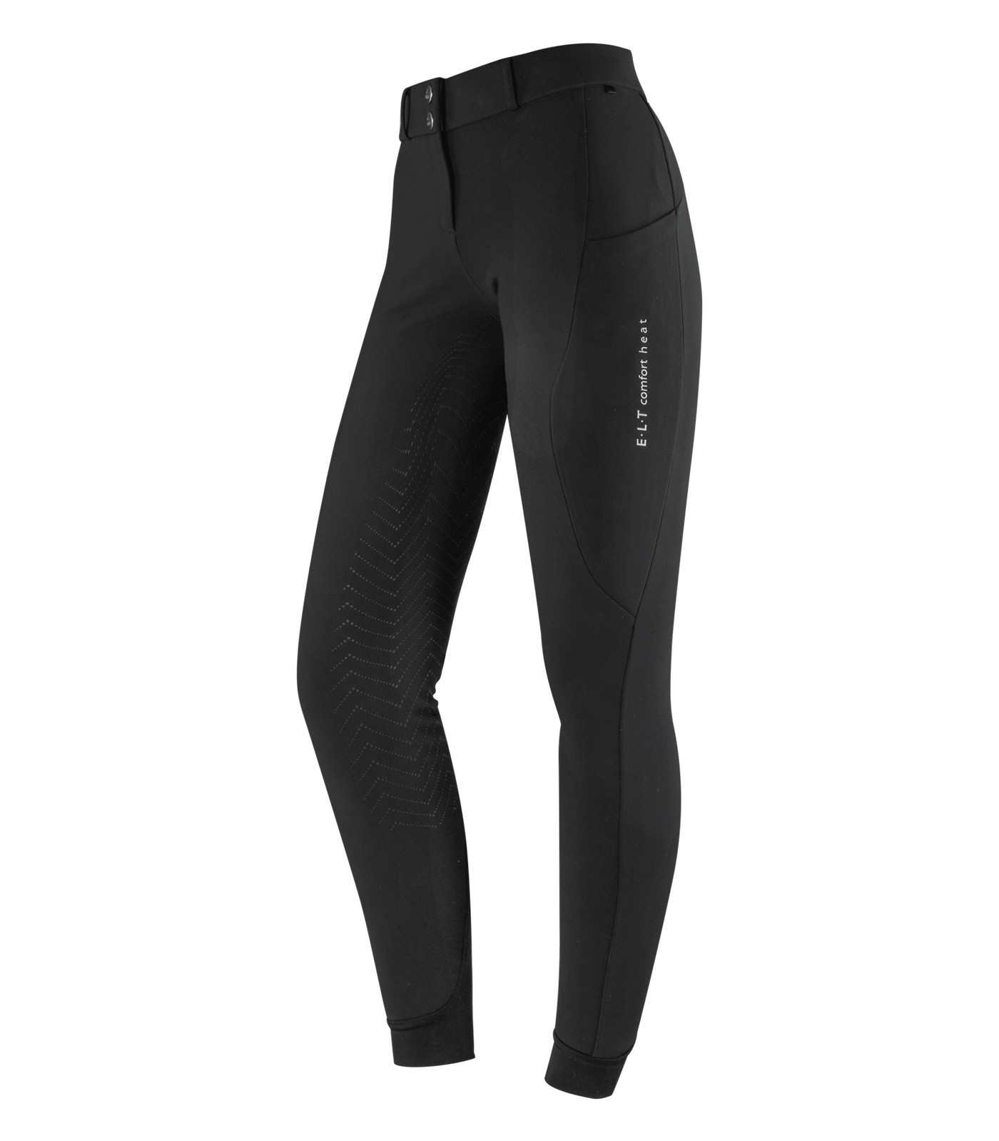 Pantalon de echitație încălzit E·L·T Comfort Heat, negru, 34