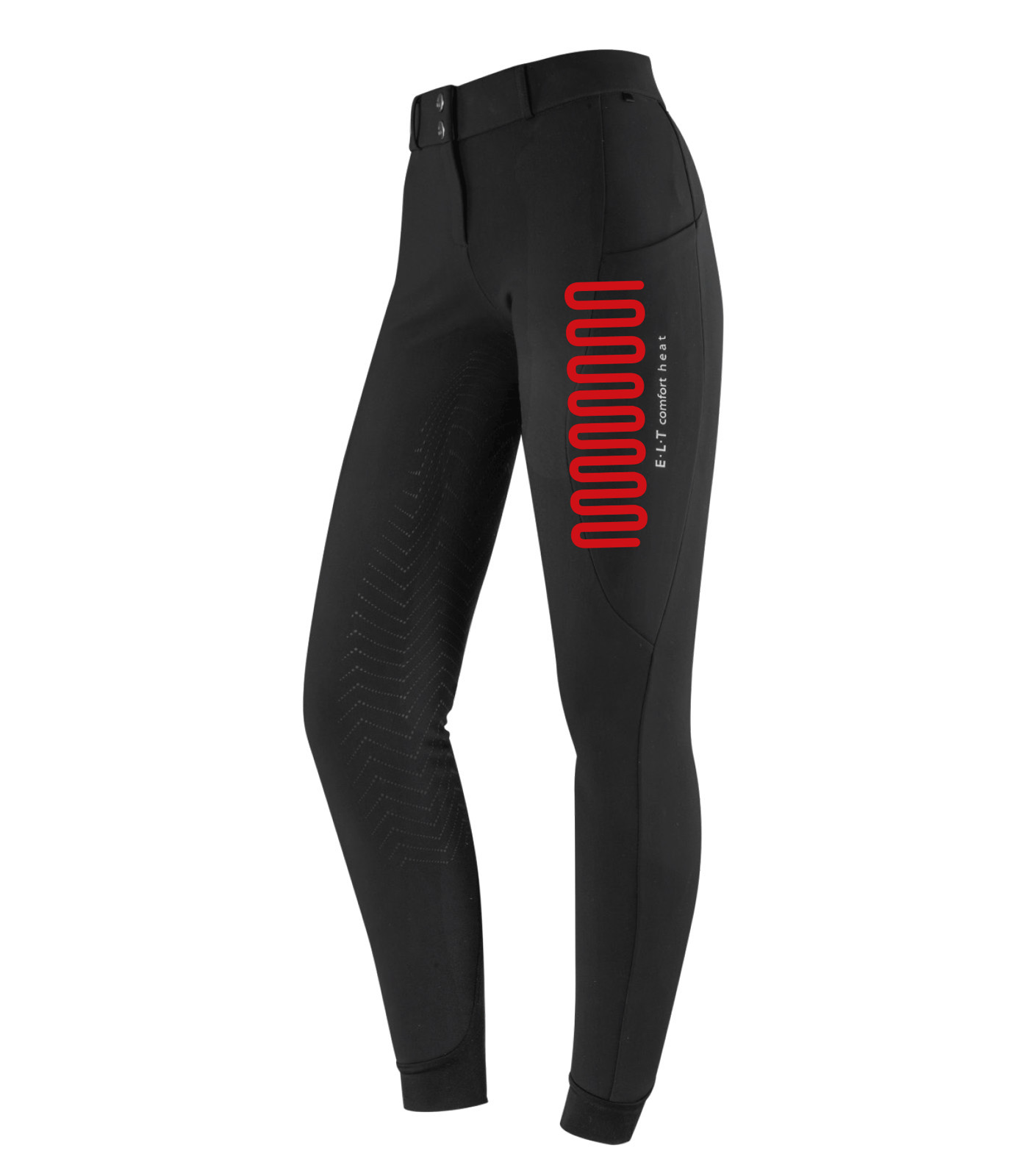 Pantalon de echitație încălzit E·L·T Comfort Heat, negru, 34