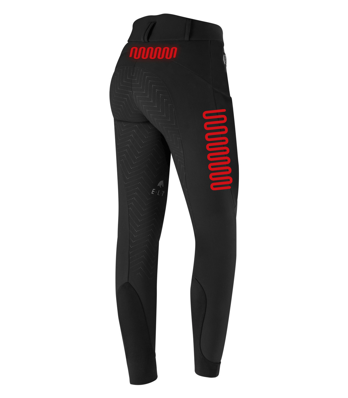 Pantalon de echitație încălzit E·L·T Comfort Heat, negru, 34