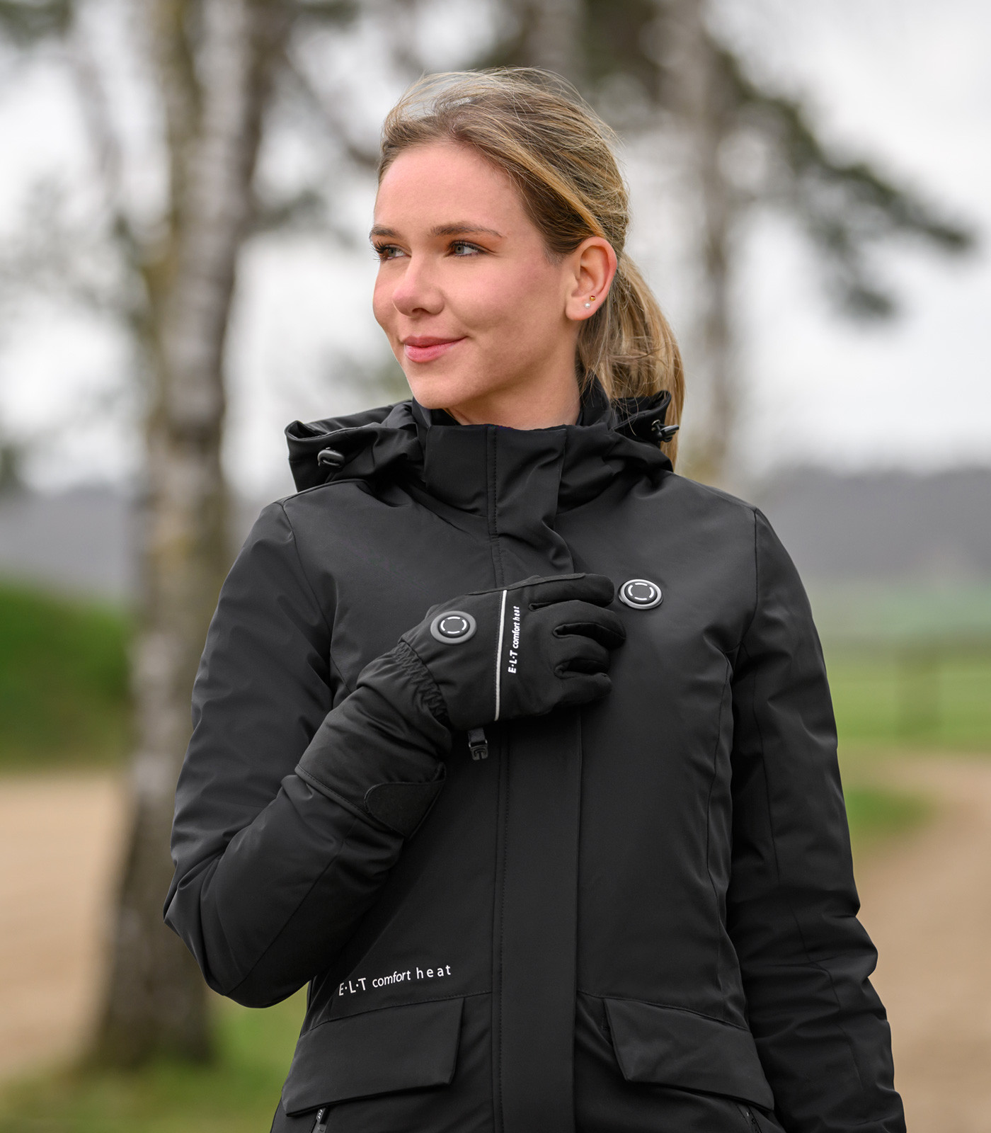 Manusi incalzite E·L·T Comfort Heat, negru, M