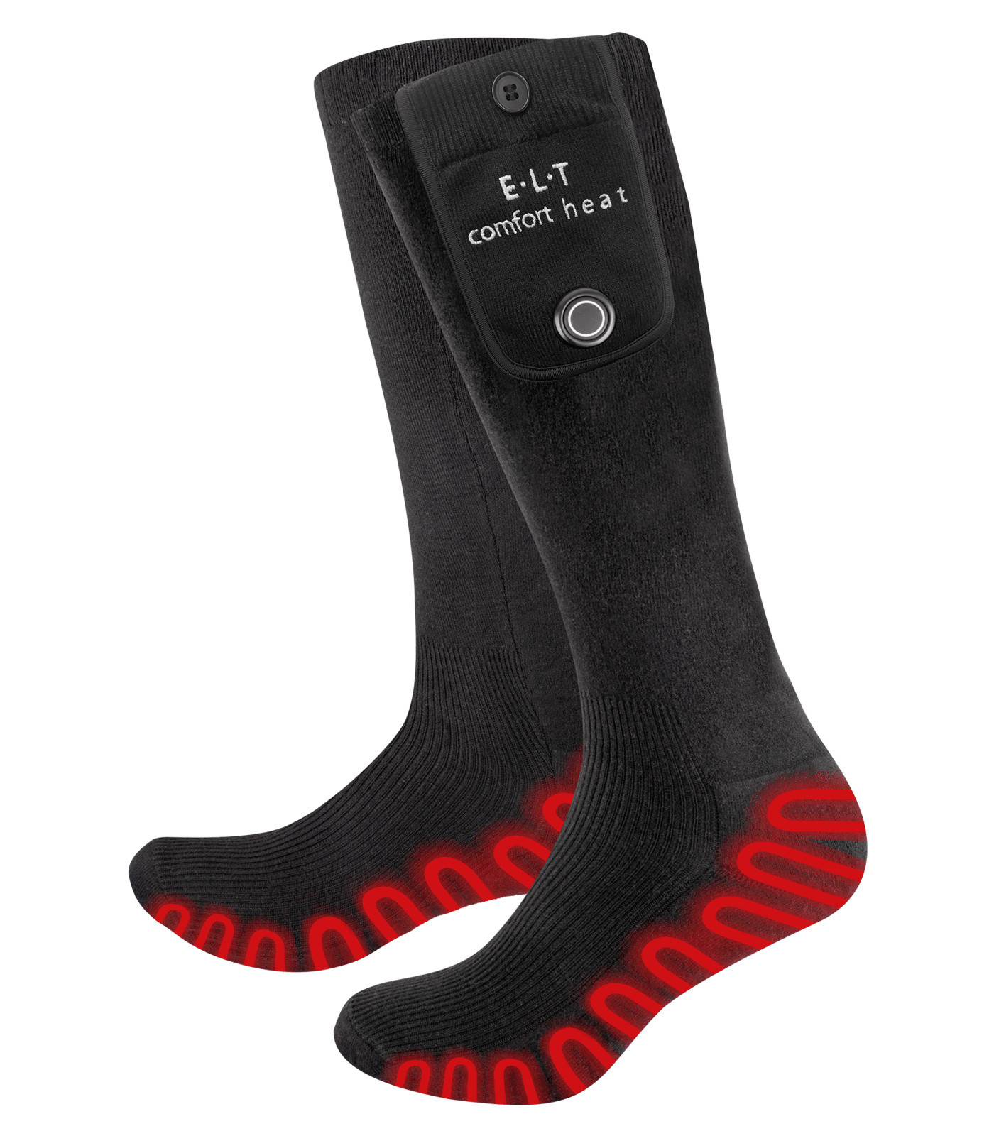 Șosete încălzite E·L·T Comfort Heat, negru, S