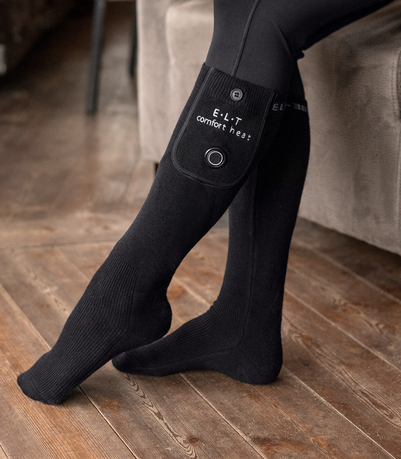 E·L·T Comfort Heat fűthető zokni, fekete, L