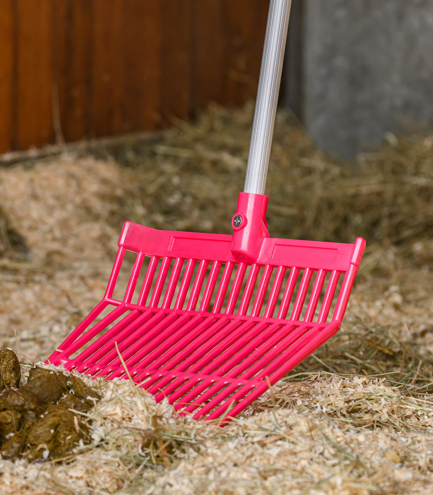 Furca pentru balegar, din plastic, pink