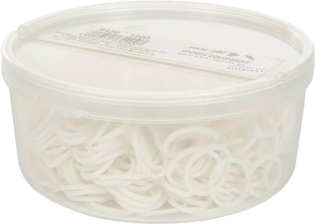 Elastice pentru coama, alb, 500 buc