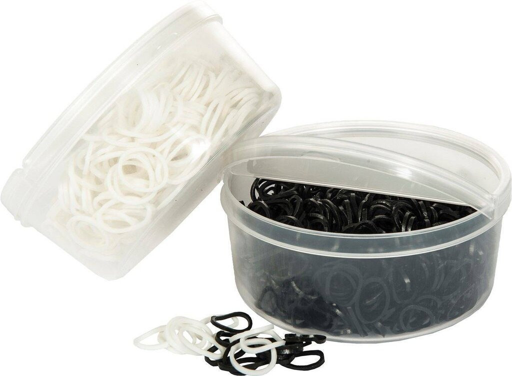 Elastice pentru coama, alb, 500 buc