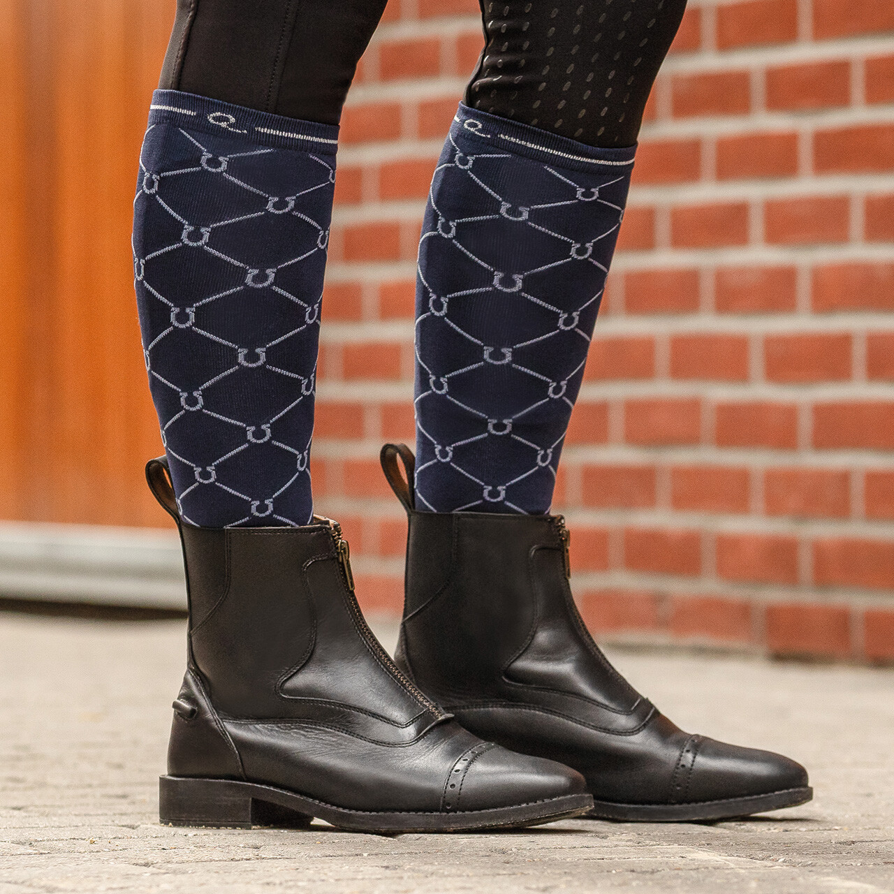 Șosete elastice de călărie Qhp, albastru, 35-38