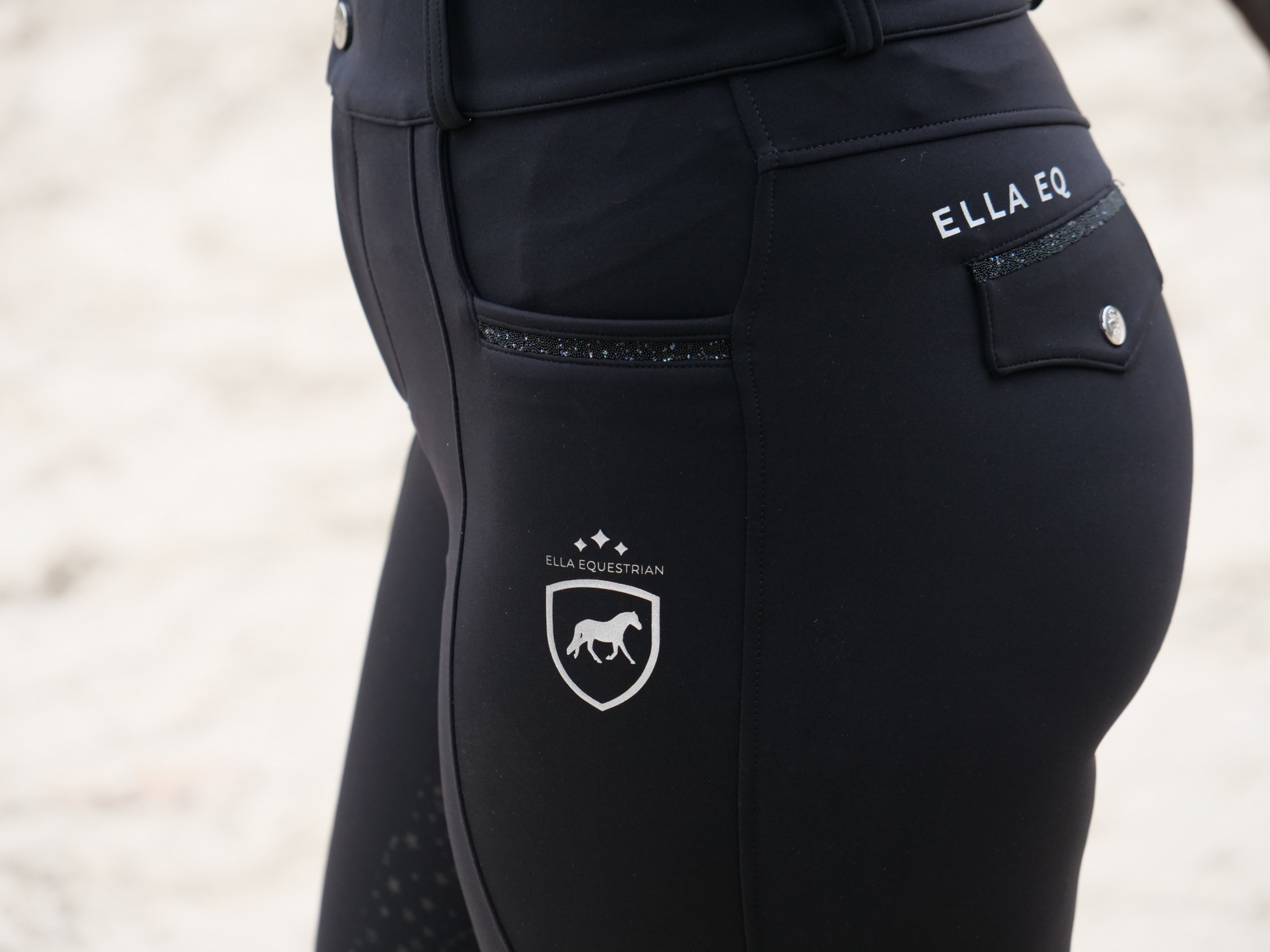 Pantalonii de echitație Midnight Sparkle, negru, xs