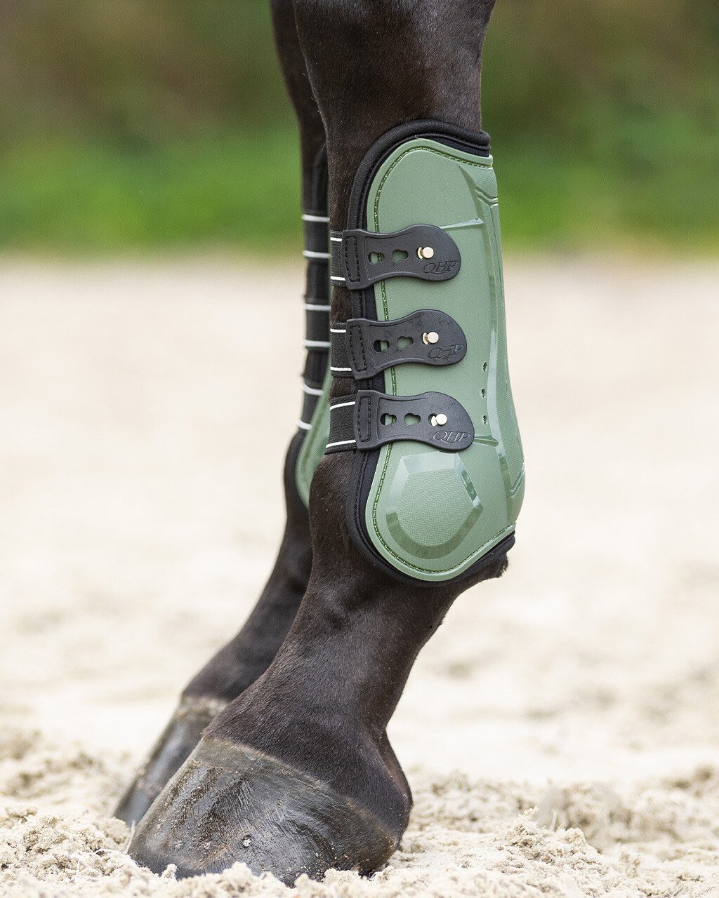 Jambiere pentru cai Champion Qhp, verde oliv, cob