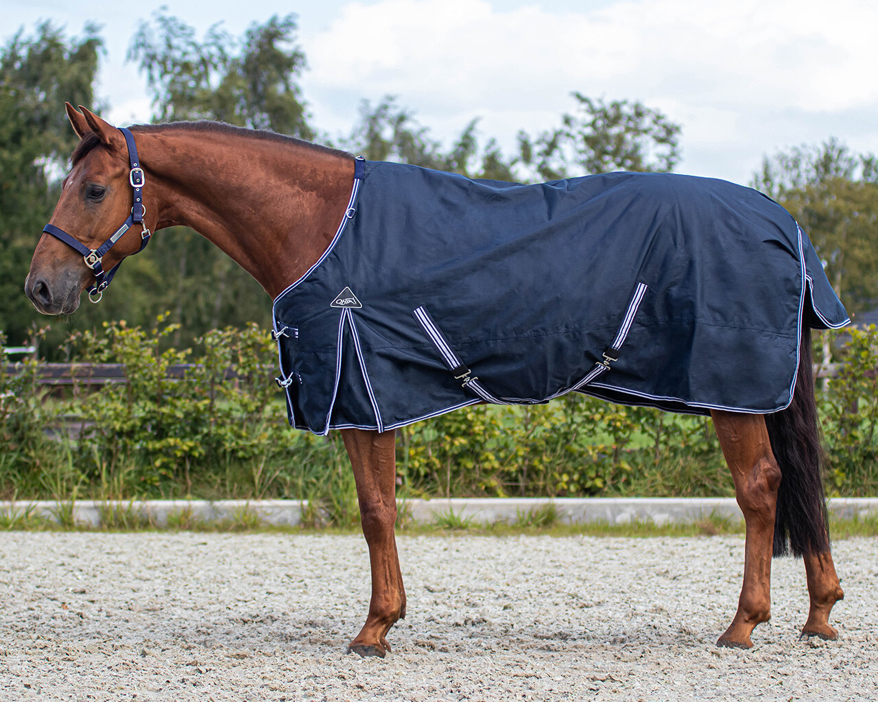 Pătură de ploaie de iarnă 600D cu căptușeală fleece, albastru, 125 cm