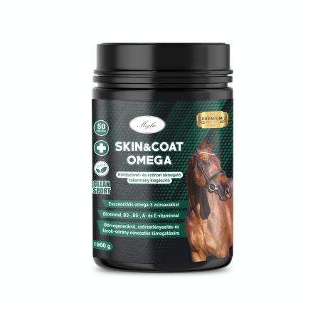 Supliment alimentar Skin&Coat pentru susținerea țesutului conjunctiv și a blănii cu Omega pentru cai, 1000 g